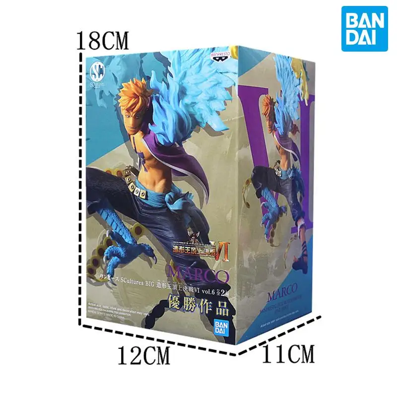 

12cm Bandai Figurine One Piece Marco Model Spot PVC Animation Anime Action Character Collection Model Toy For Kids Gift