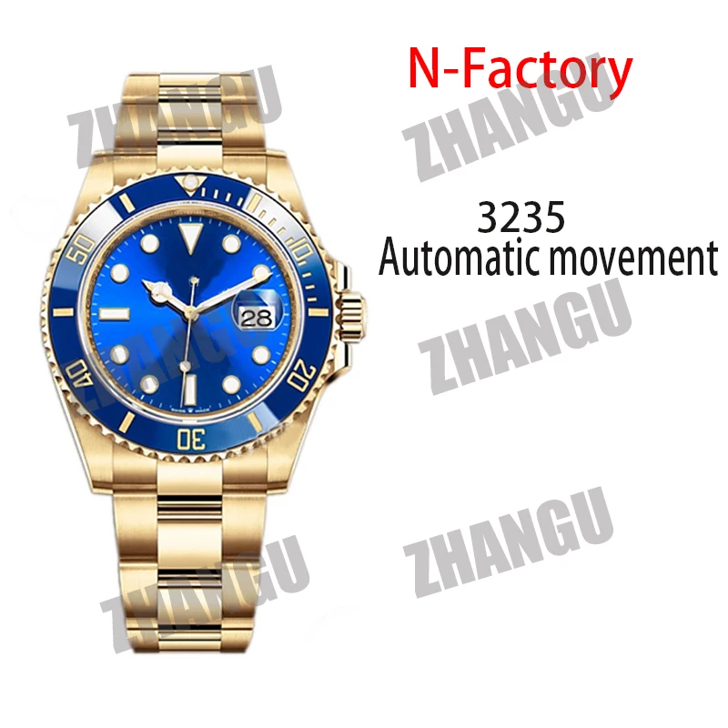

AAA men's mechanical watch replica Submariner 116613 40mm PVD gold 904L stainless steel 1:1 best version ARF 3235 movement
