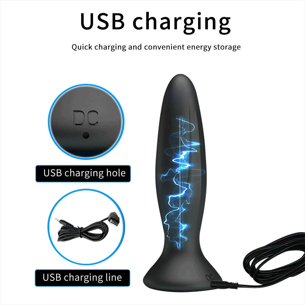 Анальная пробка вибратор для мужчин геев женщин массажер простаты Силиконовая