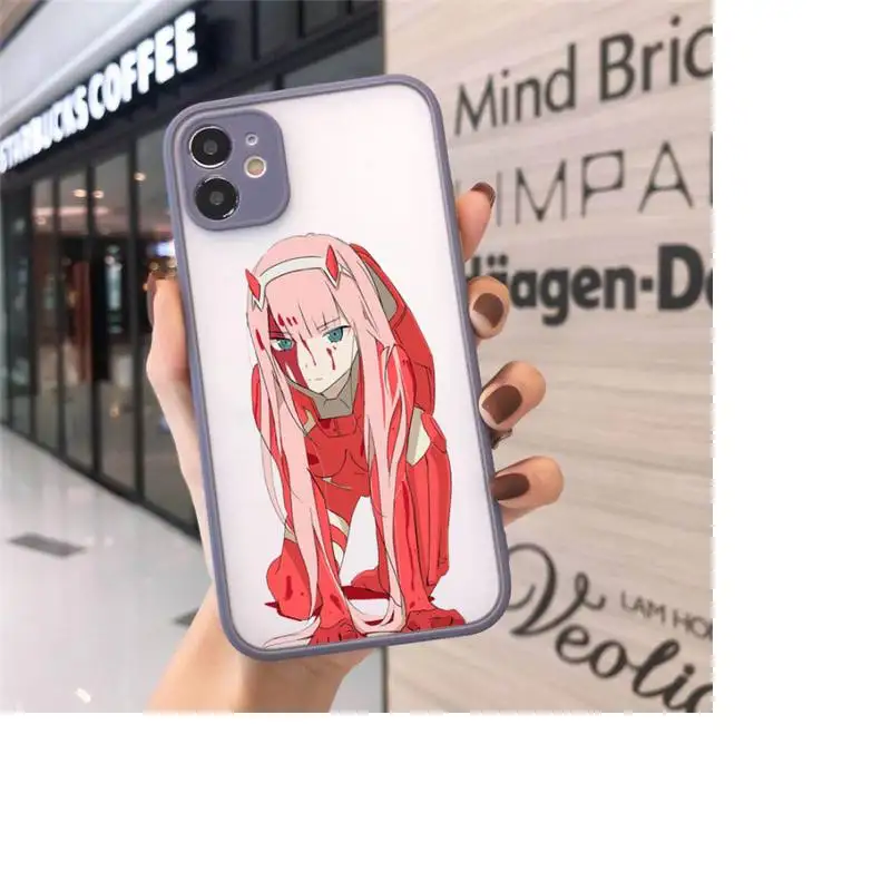 

DARLING in the FRANXX ZERO TWO anime Phone Case matte transparent For iphone 7 8 11 12 plus mini x xs xr pro max cover