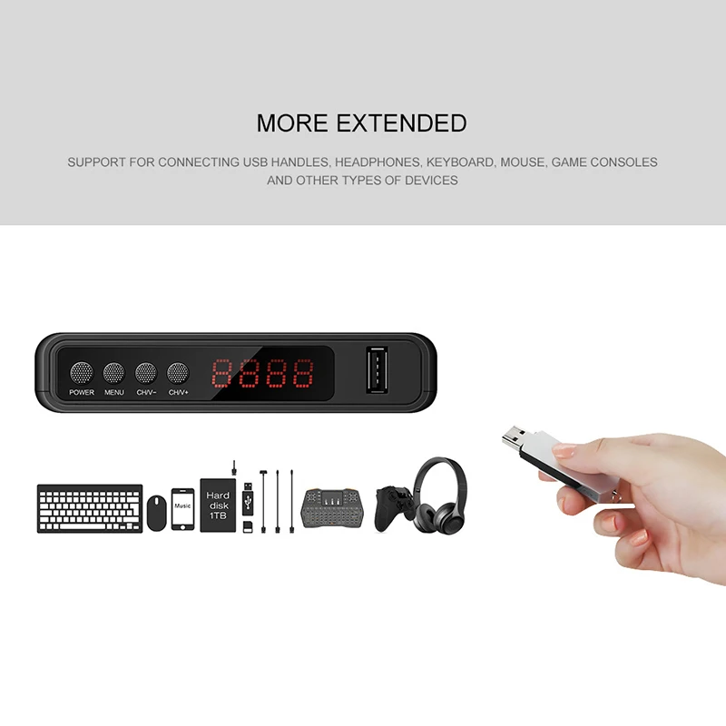Hot 3C-U2C Dvb-T Smart Tv Box Hdmi Dvb T2 Stb H.264 Hd Terrestrial Receiver Max 4000+ Channels For Britain Russia France Euro |