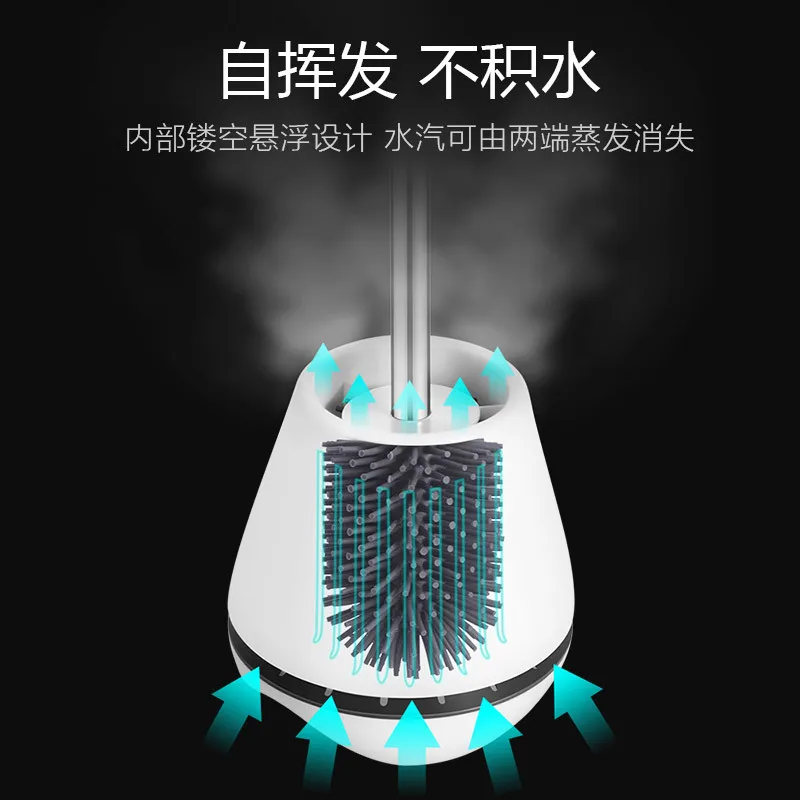 

Toilet brush Simple toilet cleaning brush set with base Toilet brush with long handle without dead corner soft bristles