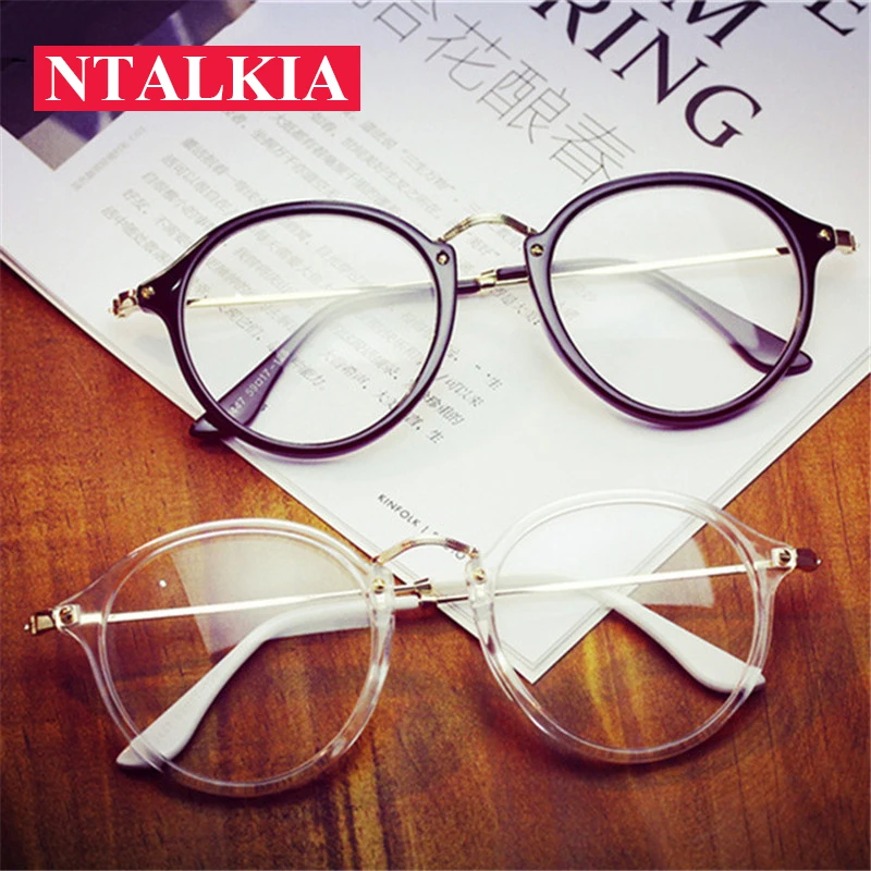 Модные женские прозрачные очки оправа металлические дужки линзы защита от