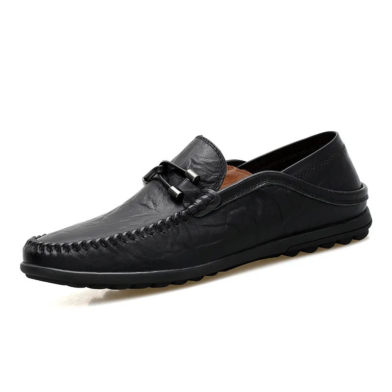 

Fashion Concise Men Casual Leather Shoes Solid PU Flat Loafer Driving Shoes Spring Autumm Comfy Slip On Footwear