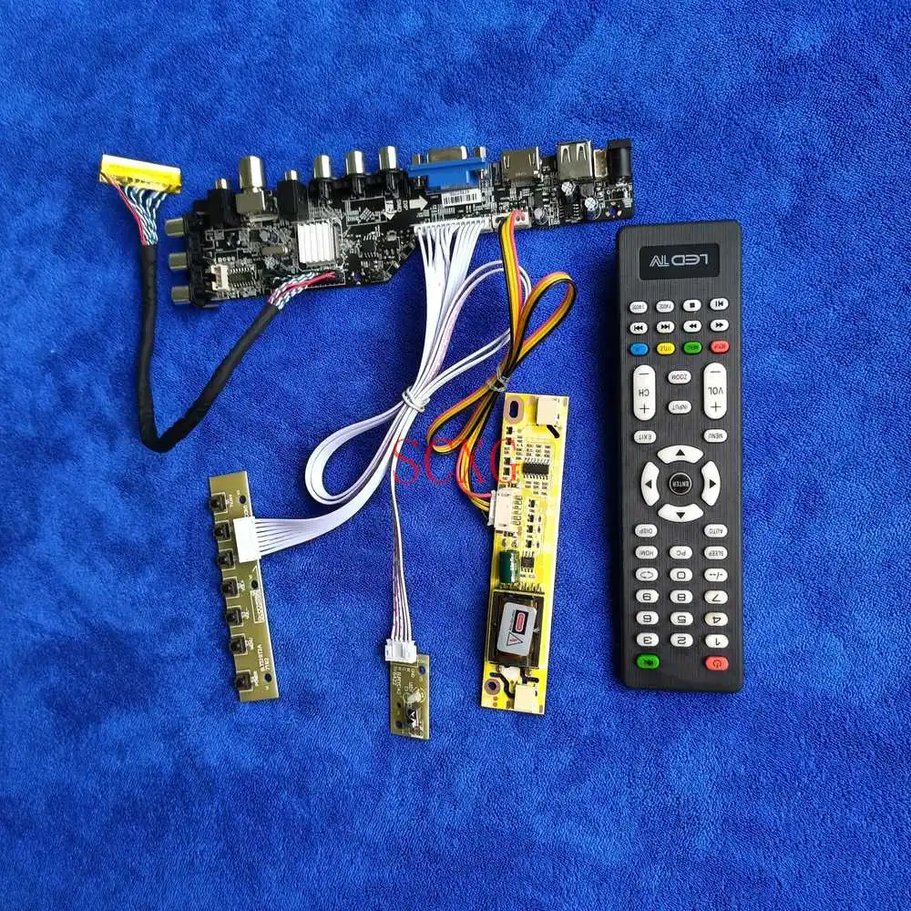 

30Pin-LVDS 2 с холодным катодом (CCFL) "сделай сам" комплект ЖК-дисплей дисплей управляющая Плата USB VGA AV, совместимому с HDMI сигнал DVB для QD15XL11/QD15XL15/...