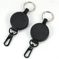 portable retractable keychain anti lost resilience wire rope keyring key holder