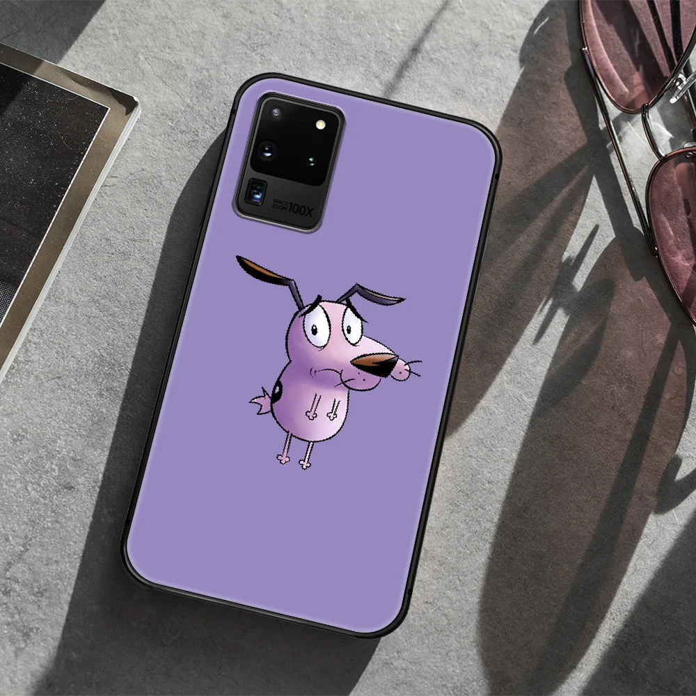 

cartoon courage cowardly dog Phone Case Cover Hull For Samsung Galaxy S 7 8 9 10 e 20 FE edge uitra plus Note 9 10 20 black