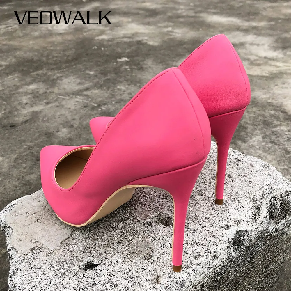 Veowalk/женские розовые женские 8/10/на высоком каблуке 12 см Обувь на шпильке