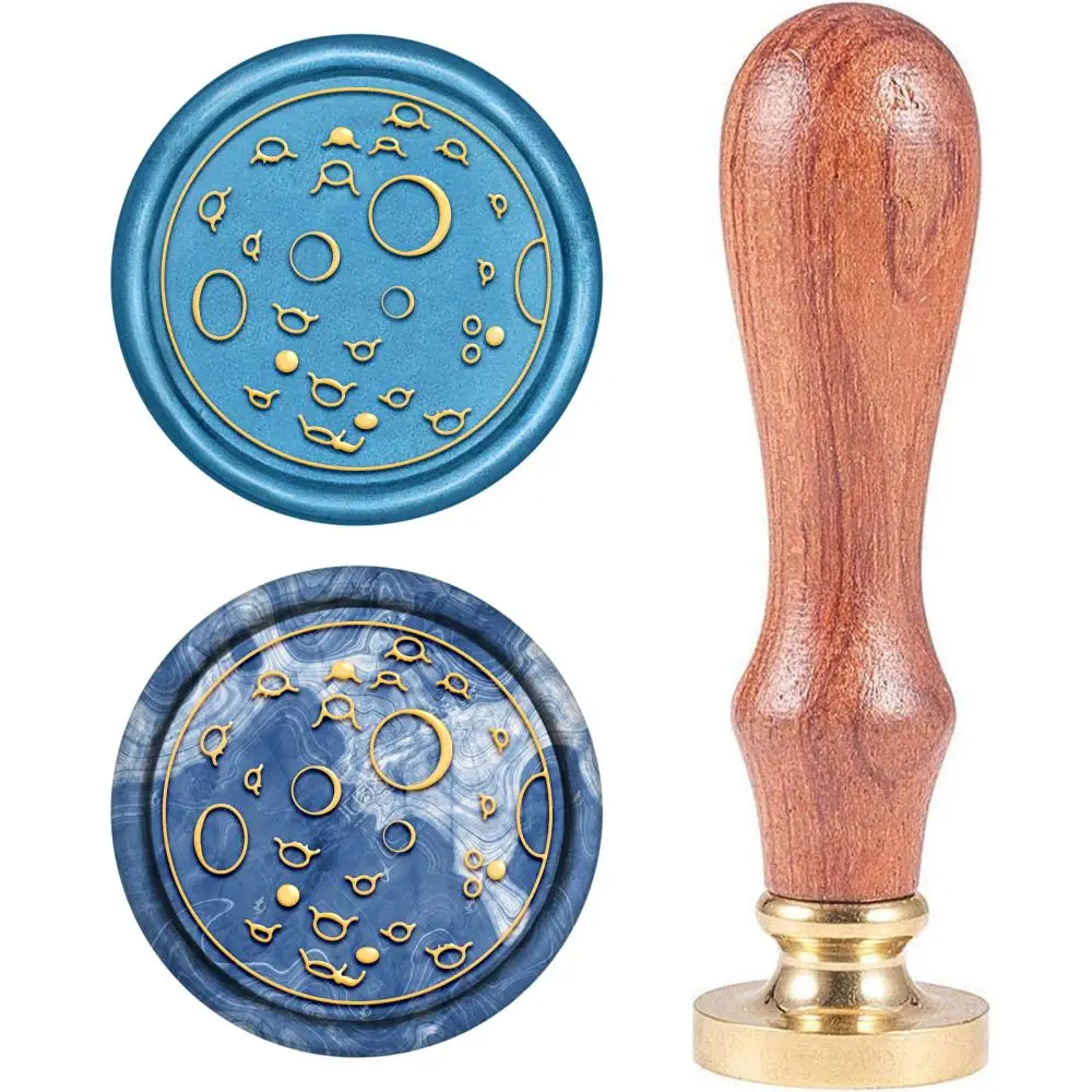 

1PC Wax Seal Brass Stamp Head for Wax Seal Stamp Planet Pattern 83x22mm