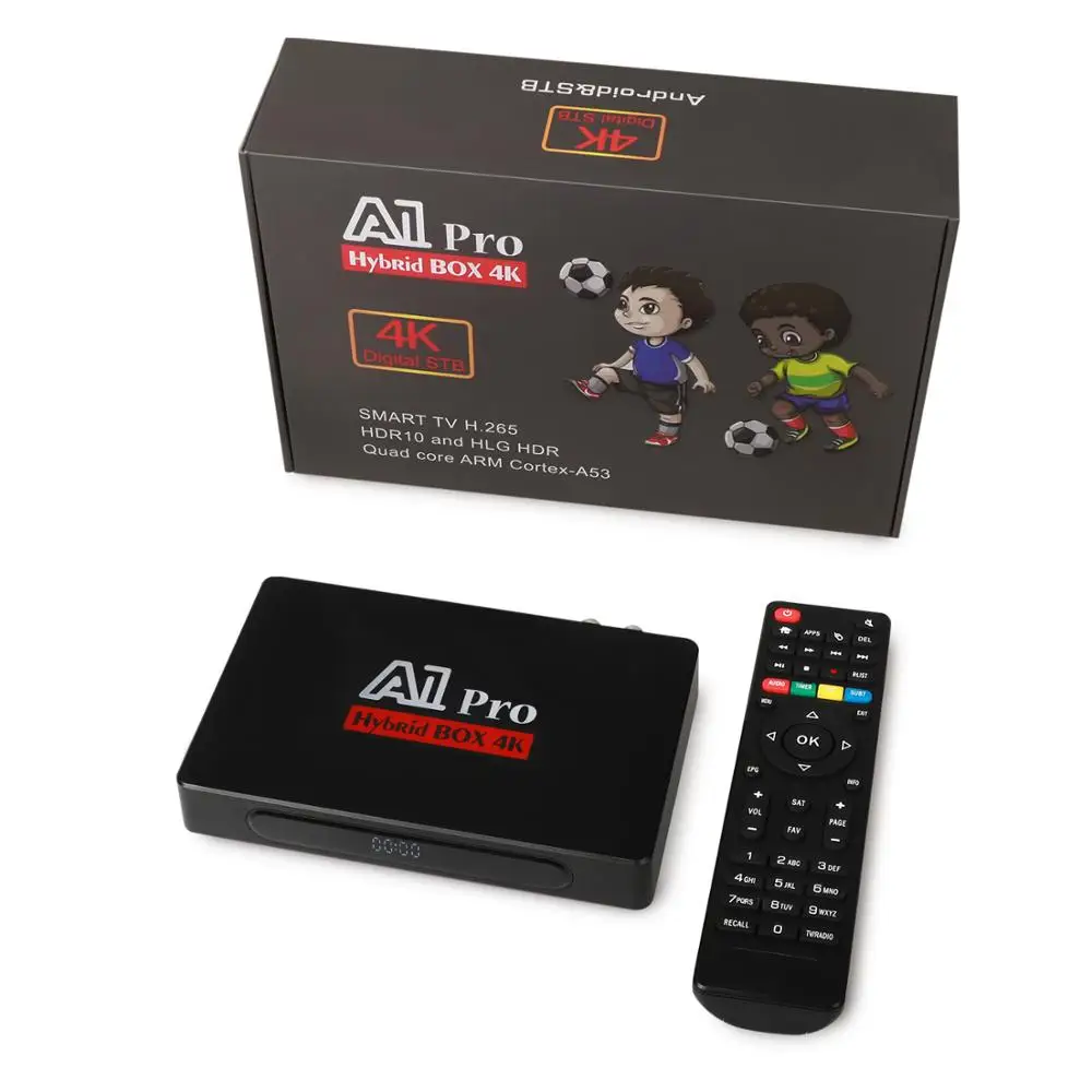 4K Android 9 0 TV Box Amlogic S905D 1 ГБ 8 DVB-T2 цифровой ТВ-тюнер Combo DVB-S2 спутниковйы ТВ-приемник
