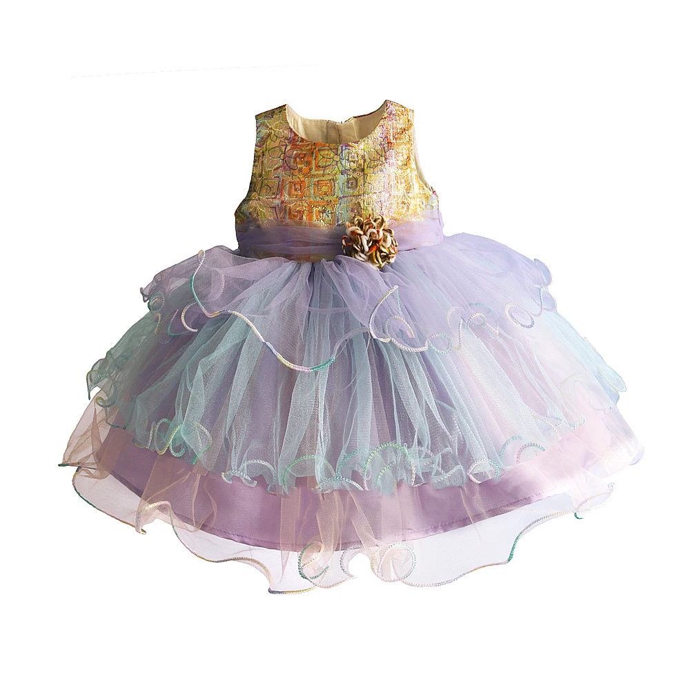 Для малышей для маленьких девочек летнее платье с юбкой пачкой на крестины