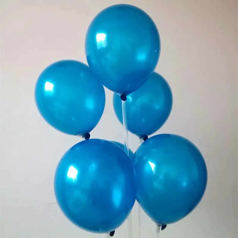 

100pcs10 Inch Pearl Latex Blue Balloons Wedding Air Ball Birthday Decoration Kid Party Helium Gas Globos Baby Shower