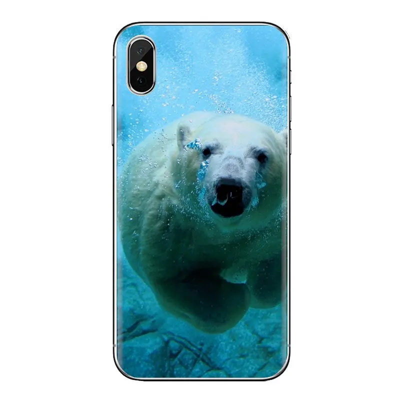 For Xiaomi Redmi 4A S2 Note 3 3S 4 4X 5 Plus 6 7 6A Pro Pocophone F1 lovely white polar bear Transparent Soft Cases Covers |