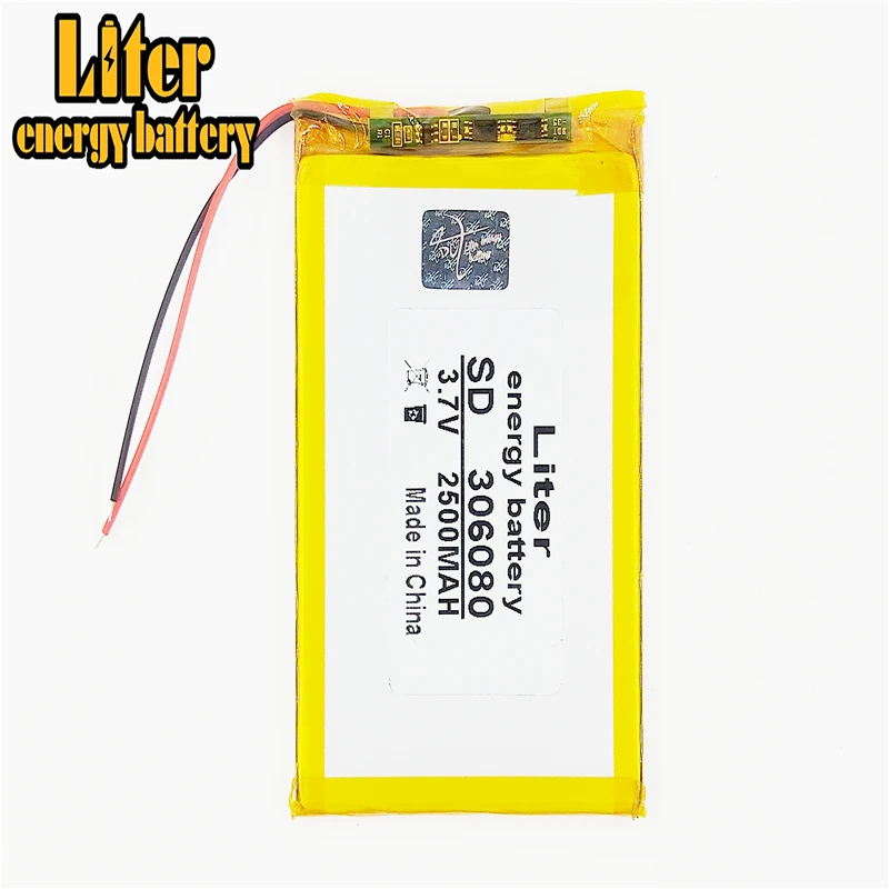 3 7 V 2500mAh 306080 PLIB Полимерный литий-ионный/литий-ионный аккумулятор для умных часов