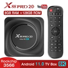 ТВ-приставка на Android 11 X88 PRO 20, 8 ГБ ОЗУ, 128 Гб ПЗУ, Rockchip RK3566, поддержка 4K, 8K, 24fps, USB3.0, Google Assistant, Youtube, 4 ГБ, 64 ГБ, 32 ГБ