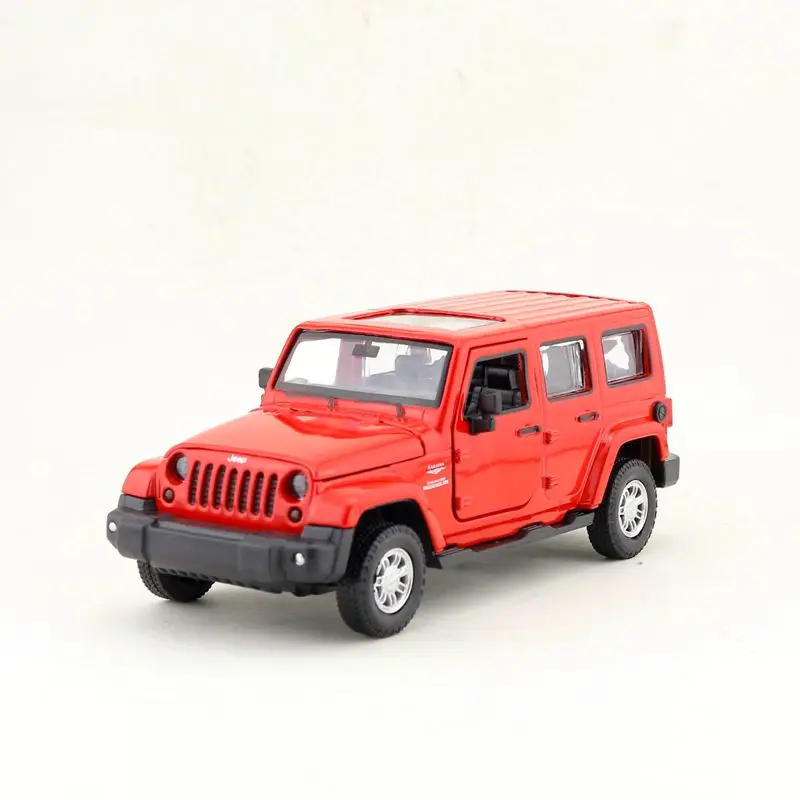 Красный /Литье под давлением модель игрушки/1:32 Масштаб/Jeep Wrangler Супер спортивный автомобиль/оттяните назад/звук и свет/Набор для обучения/подарок - Цвет: Красный