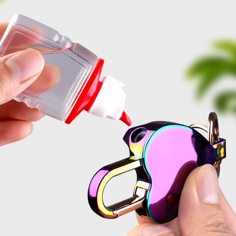 

Fiery Love Heart Reusable Endless Match Keychain Windproof Fire Starter Flint For Survival Tool Creative Lighter Gadgets For Man