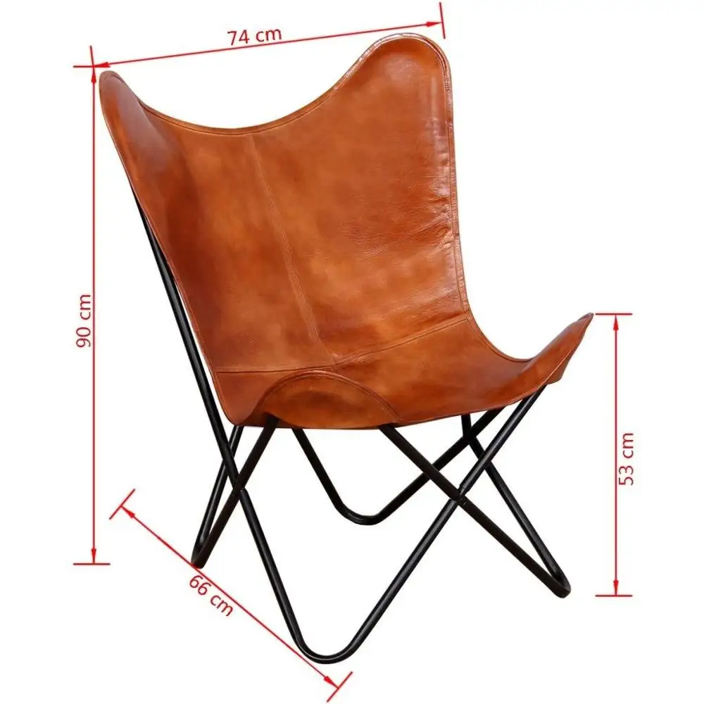 【AU Warehouse】Furniture Butterfly Chair Real Leather Brown | Мебель