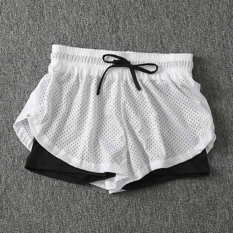 Новое поступление дышащие эластичные спортивные шорты сетчатые для йоги