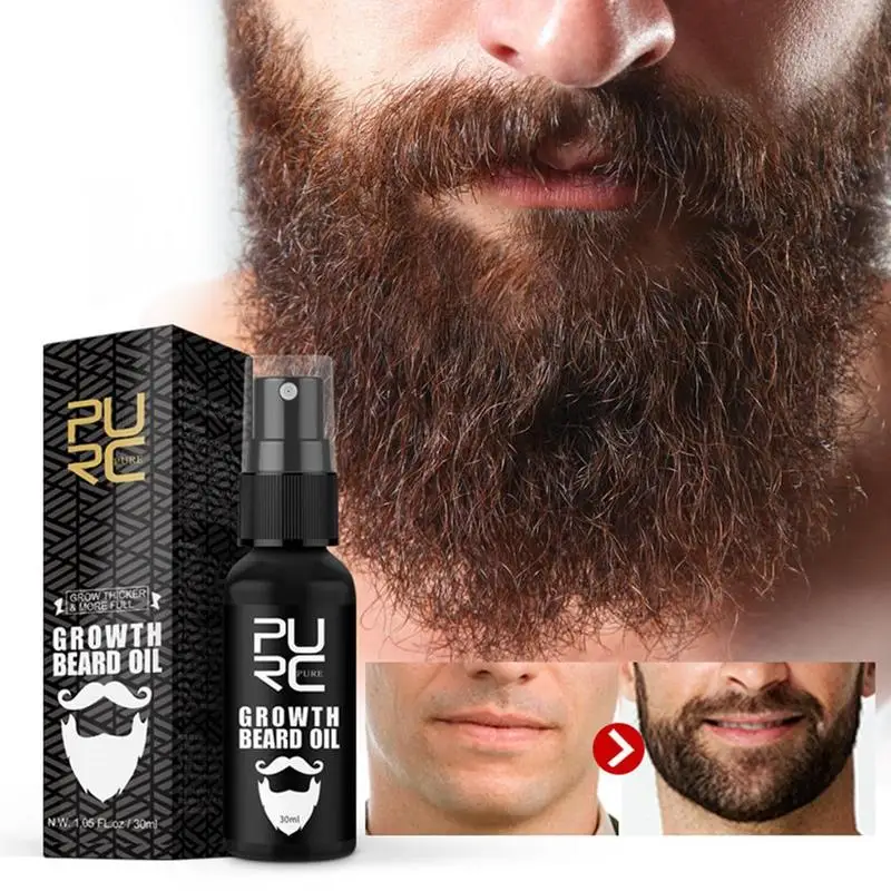

Pure Beard Growth Liquid Nourishing Enhancer Beard Wax Balm Anti Hair Loss Grow Beard Essence Conditioner Hair Extension 30ml