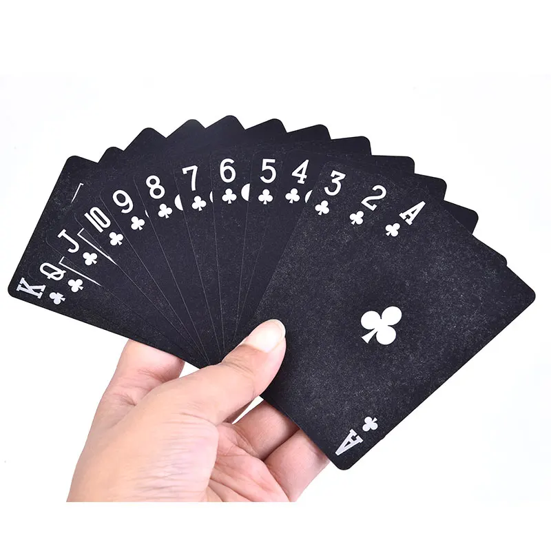 

Водонепроницаемые игральные карты, домашняя игра, черные покерные карты, водонепроницаемые настольные игры, игрушки
