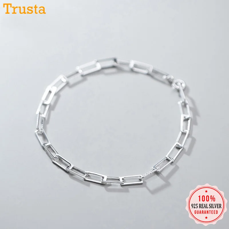 Женский прямоугольный браслет цепочка Trustdavis минималистичное ювелирное изделие