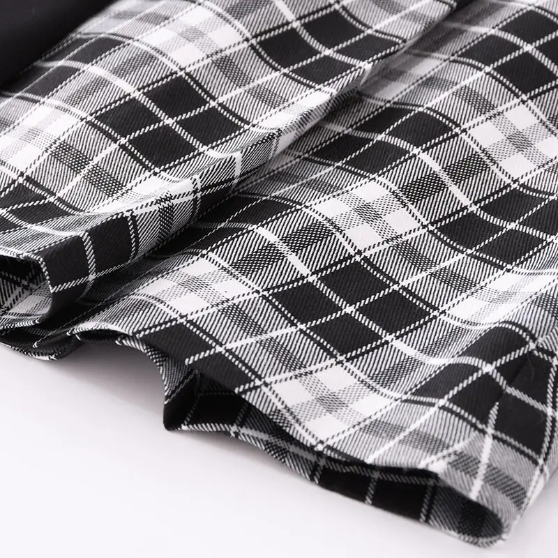 

College Style Sub-splicing Half-length Skirt Female Spring and Summer New Style Fried Street Was Thin High-waist Pleated Skirt