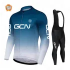 Новинка 2021, комплекты из Джерси для велоспорта GCN, зимняя флисовая одежда с длинным рукавом для горного велосипеда, одежда для гонок, одежда для горного велосипеда, костюмы