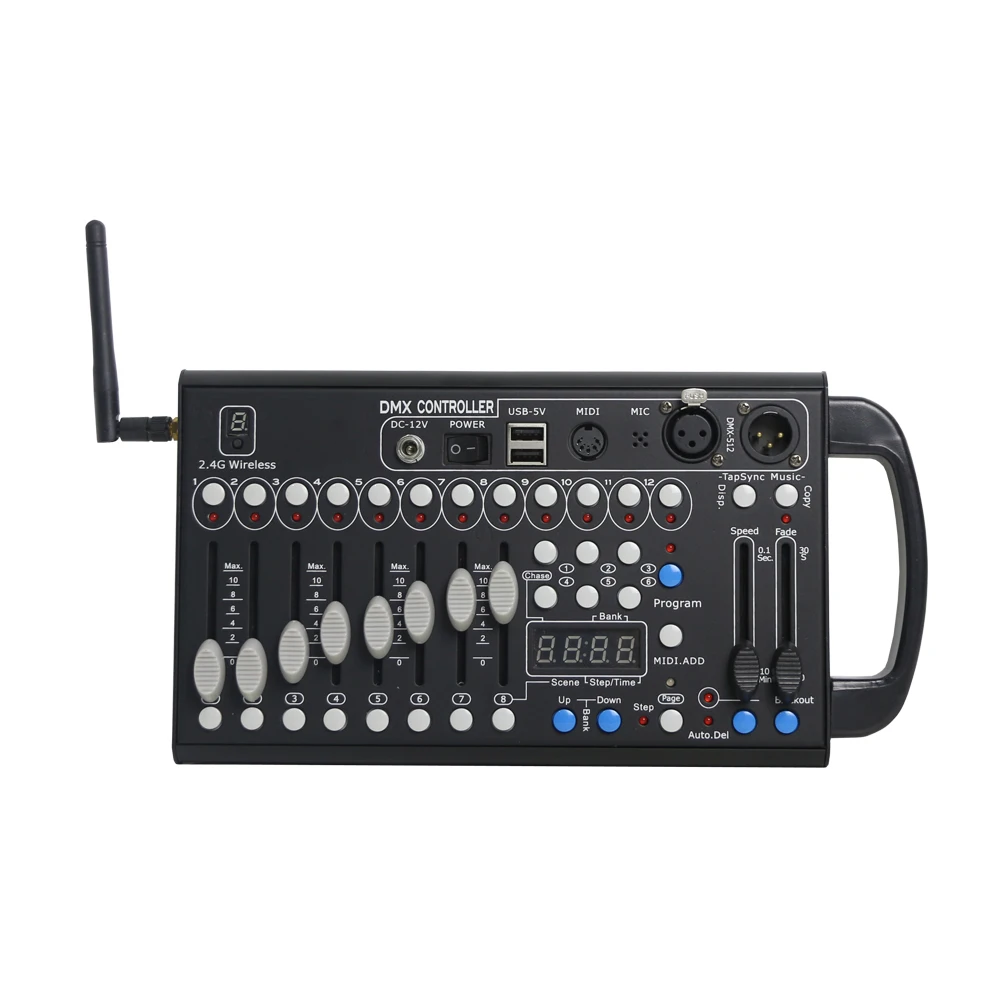 Мини-контроллер DMX на 192 каналов для освещения диджея проектор со звуком