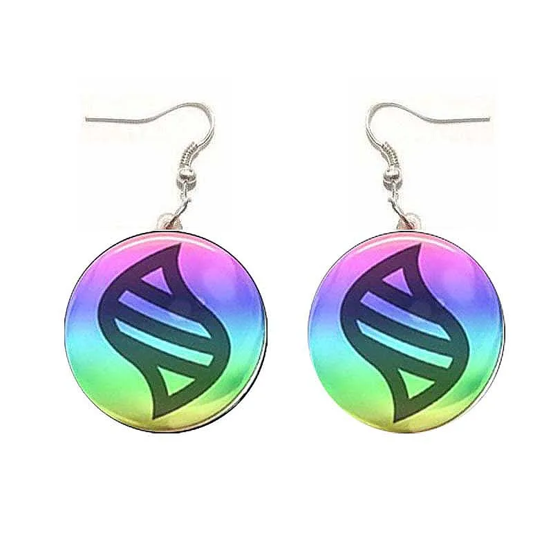 Серьги Покемон Пикачу акриловый Мега камень 1 пара цепочка стальное кольцо игра