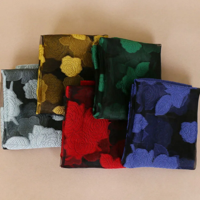 2021 горячая Распродажа цветы шарф Для женщин летний Бриз Легкие прозрачные