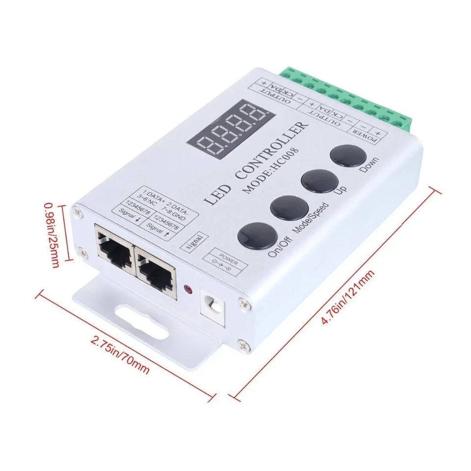 DC5 ~ 24 В HC008 RF пульт дистанционного управления RGB светодиодный контроллер Макс