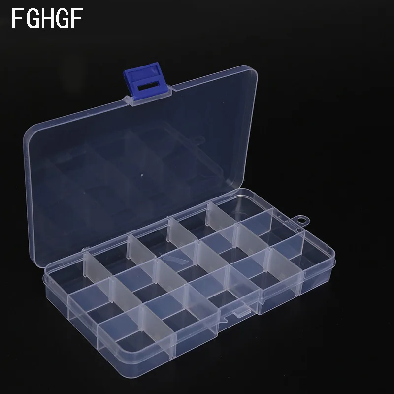 Регулируемая пластиковая рыболовная коробка 15 дюймов|Коробки для рыболовной