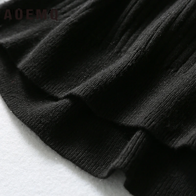 AOEMQ Fashion Sweaters Panda Black&ampWhite Patchwork Print Simple Outdoor Sports Climbing Sweater Clothing | Женская одежда