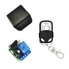 433 МГц умная бытовая техника Rf пульт дистанционного управления для двери гаража с беспроводным переключателем DC12V1CH релейный приемник Универсальный ворот Alexa