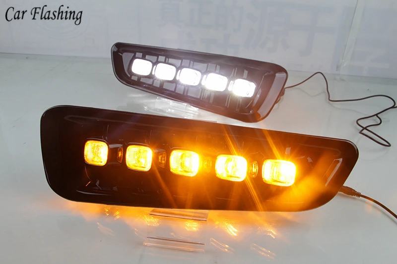 2 шт. DRL светодиодный Габаритные огни для Ford Raptor SVT F150 2016 2017 2018 2019 2020 с поворотник