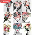HUACAN Paint By Number Flower Girl Frame ручная краска ed Canvas Современная Раскраска по номерам Женский портрет для домашнего декора DIY подарок