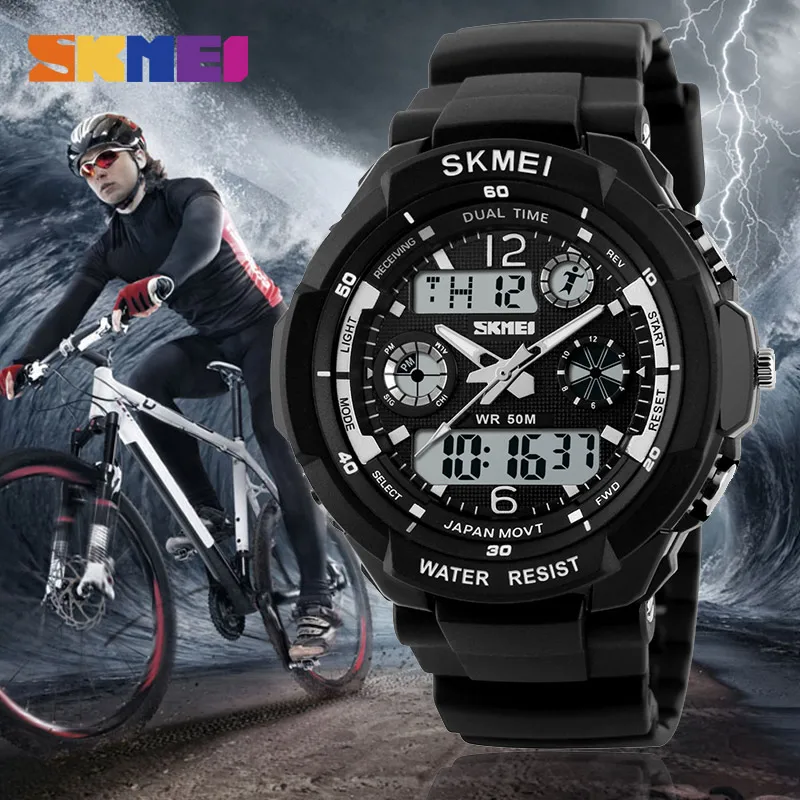 SKMEI детские спортивные часы модные светодиодные кварцевые цифровые для