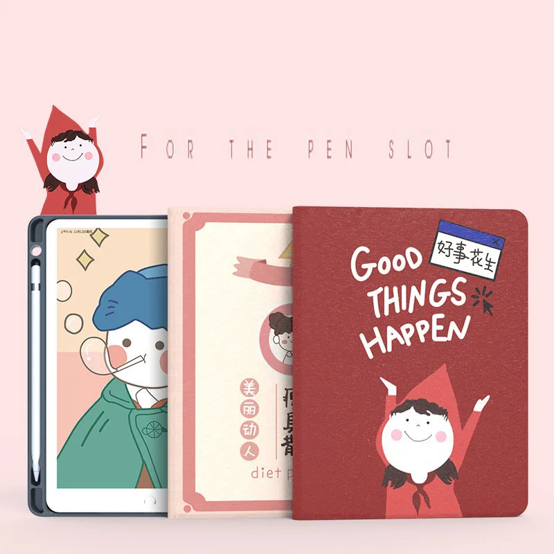 

Cartoon Print Cover For Apple iPad Pro 11 inch 2020 Protective Leather Soft Silicone Back Cover Cases Protector Shell