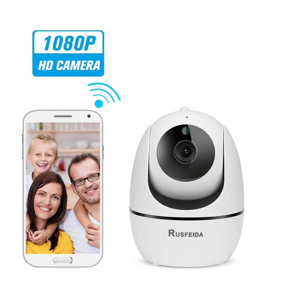 Беспроводная домашняя IP камера RUSFEIDA PTZ Wi Fi 1080p 2 4 ГГц|Камеры видеонаблюдения| |