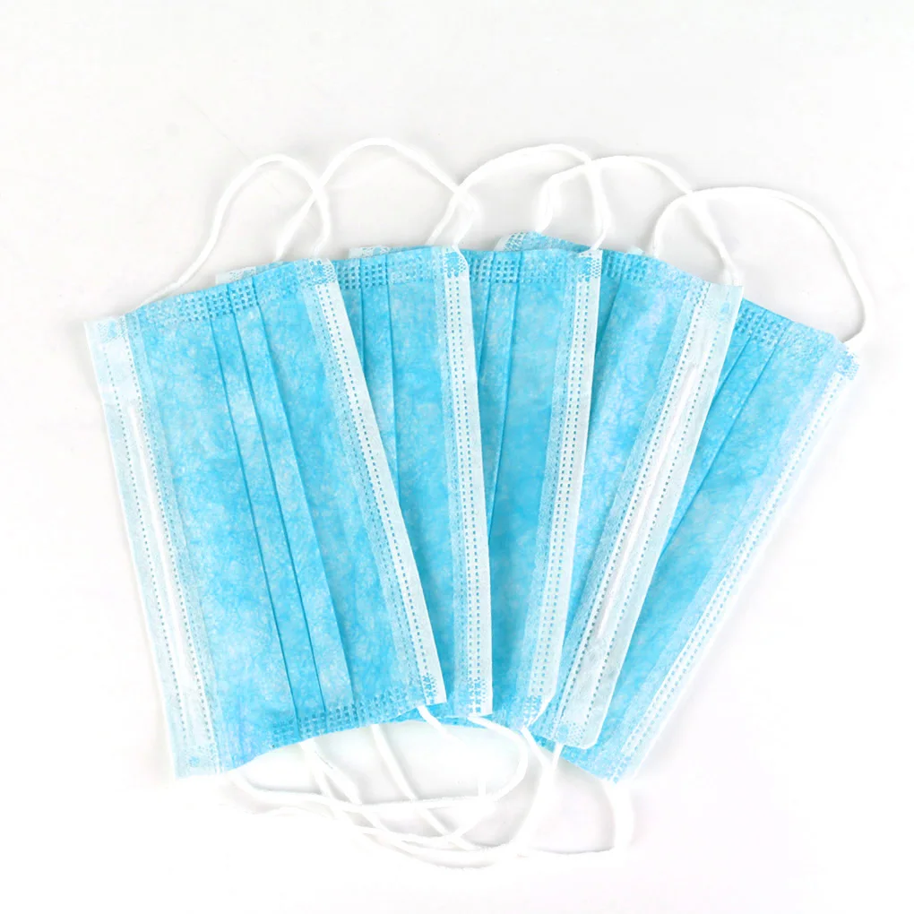 Розовая одноразовая Нетканая маска для лица дышащая с эластичной повязкой ушей |