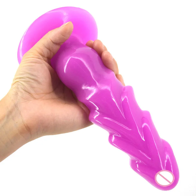 Черный Экзотический фаллоимитатор для собак с присоской Реалистичная пробка