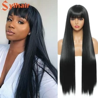 sylhair black blonde wigs with bangs for women ladies use