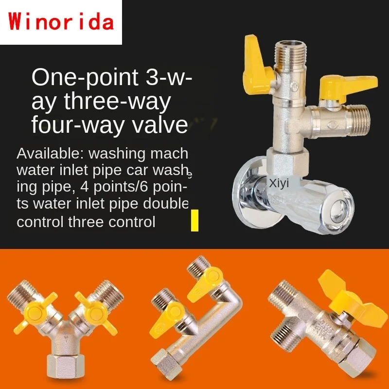 

Water Diverting Valve Tee, One In, Two Out, Car Wash Water Pipe Washer