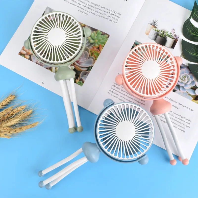

Personal Portable Cooling Fan Summer Baby Stroller Winding Fans Car Adjustable Fan USB Rechargeable Outdoor Office Electric Fans