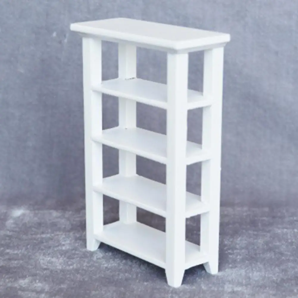 

1/12 Dollhouse Mini Furniture Ornament Floor Shelf Storage Rack Model Bedroom Living Dining Room Kitchen Furniture Set for Kids