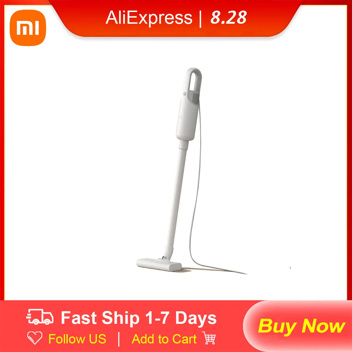

Ручной пылесос Xiaomi Mijia, 16000 па, 3 типа щёток, 2 режима