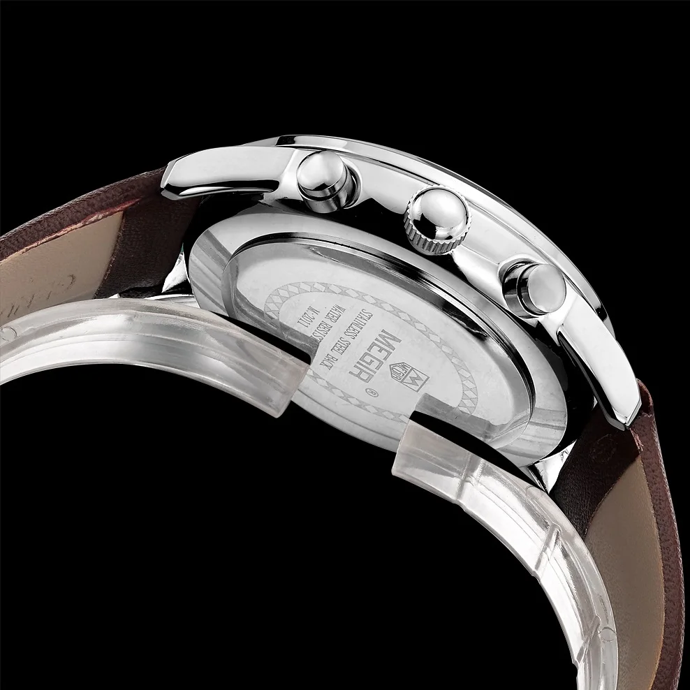 Люксовые часы от бренда MEGIR оригинальные Для мужчин лучший бренд класса люкс кожа