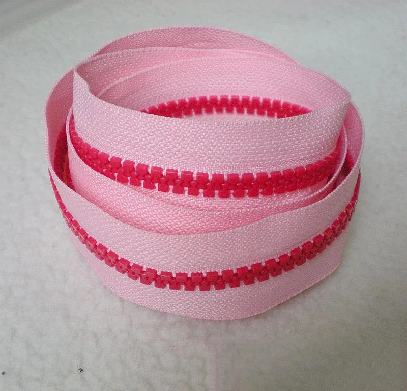 redpink 2/5 ярдов 5# открытая полимерная молния для шитья, экологически чистые куртки на молнии, пальто, пуховый спальный мешок на молнии, аксессуары для шитья своими руками - Цвет: redpink