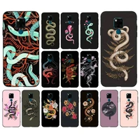 yinuoda hand snake flower snake painting phone case for huawei mate 20 10 9 40 30 lite pro x nova 2 3i 7se